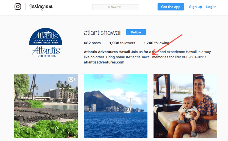 Atlantis Hawaii Instagram profile