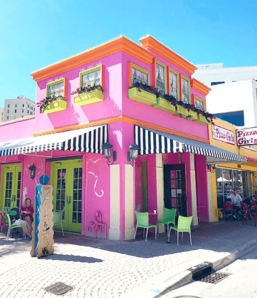 Colorful ice cream shop 