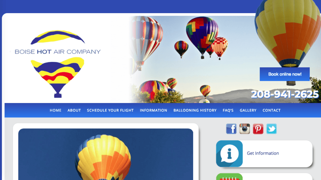 Boise Hot Air Company Page