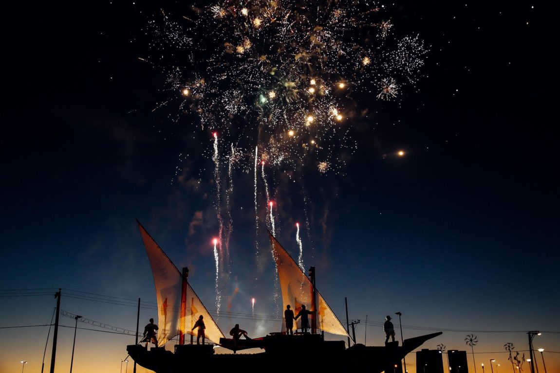 Fireworks Over Ship