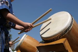 person drumming