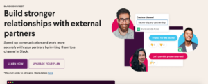 A screenshot of Slack's main homepage