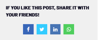 Blog Social Media Share Buttons